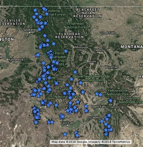 All Of The Locations Found In The Rockhounding Idaho A