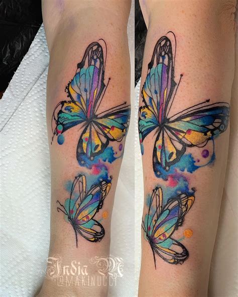 Watercolour Butterflies Tattoo Tattoo Shop And Piercing Studio Liverpool