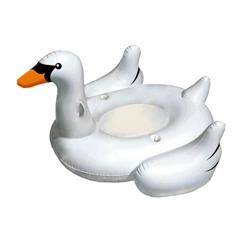 Elegant Giant Swan 73 In Inflatable Ride On Pool Float Charlies