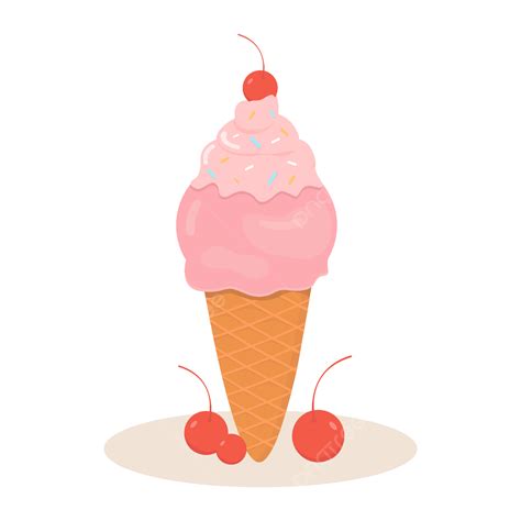 Ice Cream Dessert Vector Design Images Sweet Strawberry Ice Cream For