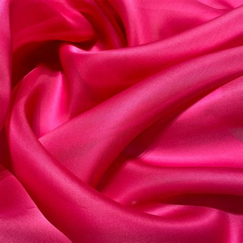 Fuchsia Satin Silk Double Organza Fabric — Tissus En Ligne
