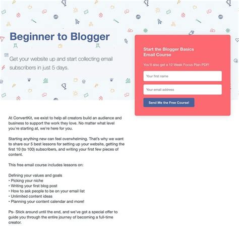Email Sign Up Forms And Templates For Online Creators Convertkit