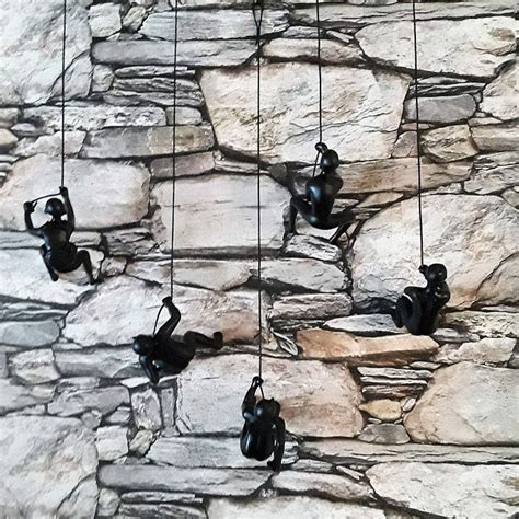 5 Piece Climbing Sculpture Wall Art T For Home Decor Etsy In 2020