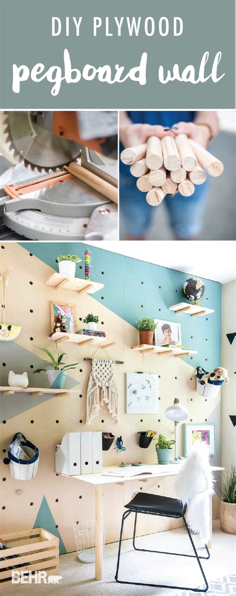 Aniko From Place Of My Taste Used This Diy Plywood Pegboard Wall To