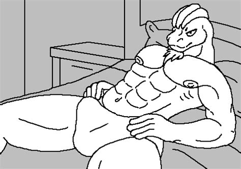 Rule 34 Abs Animated Anthro Balls Bara Barazoku Becoming Erect Bed Bedroom Black And White