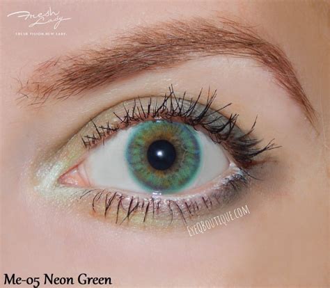 Freshlady Neon Green Cosmetic Colored Contact Lenses Eyeq Boutique