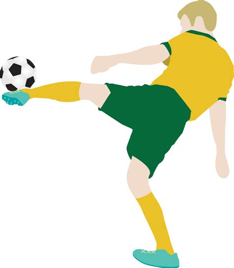 Cartoon Football Soccer Player Man In Action 10135741 Png