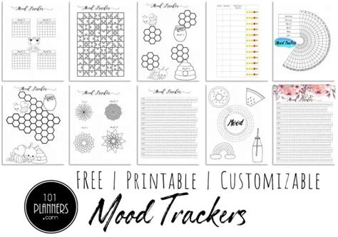 Free Printable Mood Tracker Bullet Journal 20 Templates