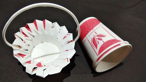Amazing Paper Cup Crafts Paper Cup Basketbest Out Of Waste Diy Art