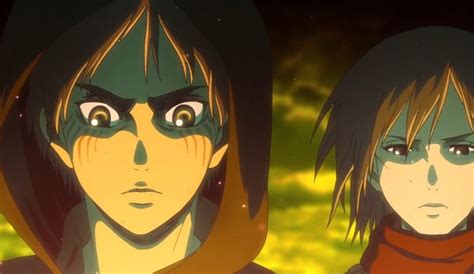 Eren Yeager And Mikasa Ackerman Anime Attack On Titan Attack On Titan