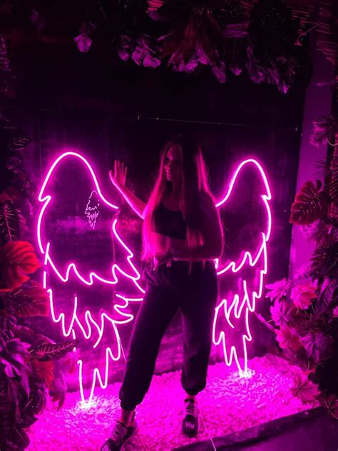 Huge Angel Wings Neon Sign Home Decoration Custom Neon Wall Etsy