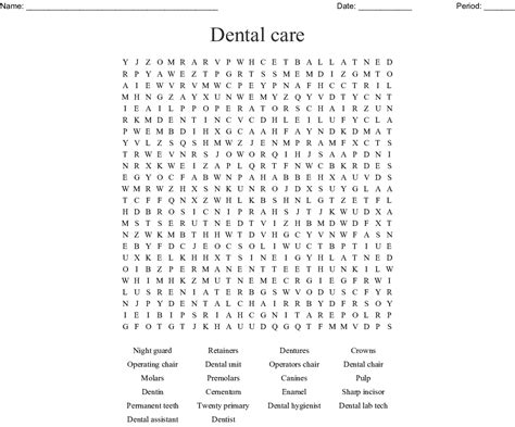 Dental Word Search Wordmint
