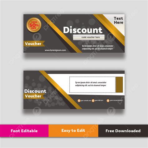 Voucher Discount Design Template Download On Pngtree
