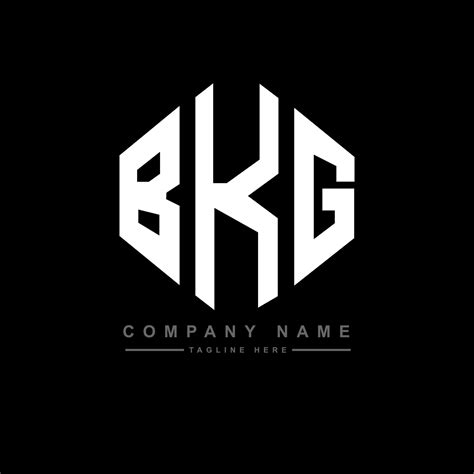 diseño de logotipo de letra bkg con forma de polígono. bkg polígono y