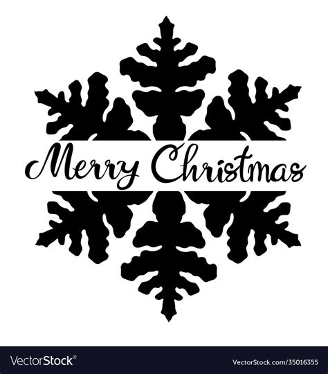 Merry Christmas Snowflake Royalty Free Vector Image