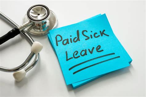 Paid Sick Leave Handwritten On The Sticker Photo Stock Image Du