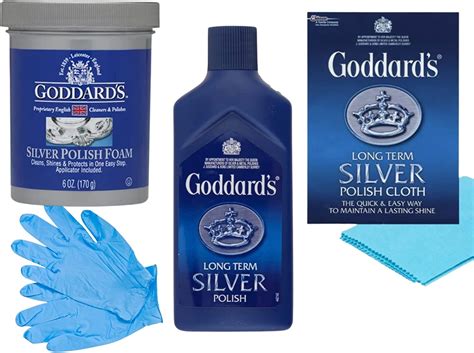 Silver Cleaning Bundle With 1x Goddards Silver Polish Foam 170g 1x