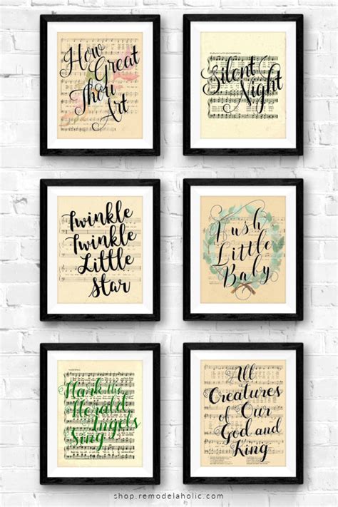 Printable Vintage Sheet Music Art Mega Bundle Remodelaholic