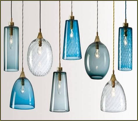 15 collection of colored glass pendant lights