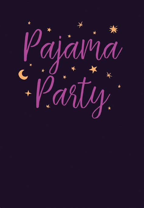 Pajama Party Invitation Template Resume Examples