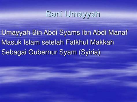 Ppt Spi Bani Umayyah Powerpoint Presentation Free Download Id119075