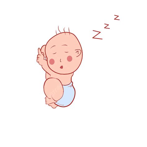 Gambar Ilustrasi Tidur Bayi Cantik Lukis Tangan Bayi Bayi Yang Sedang