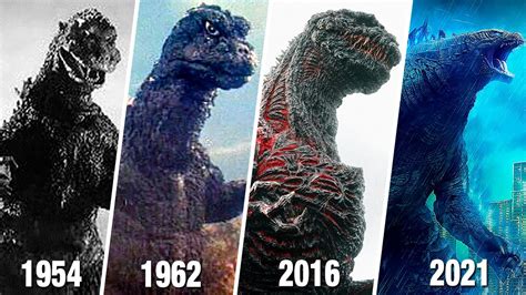 Evolution Of Godzilla In Movies From 1954 To 2021 Godzilla Vs Kong