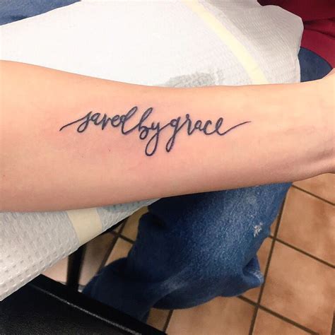 Saved By Grace Grace Tattoos Foot Tattoos Tattoos