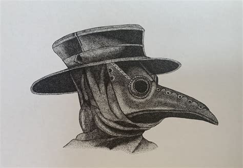 Gebühr Installieren Disziplin Plague Mask Drawing Beten Handlung Straße