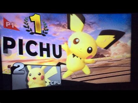 Smash Ultimate Pichu Vs Lvl Pikachu Youtube