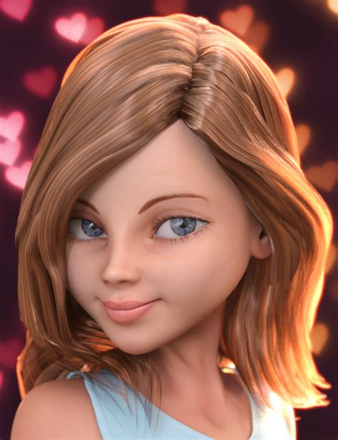 Stylized Megan Character And Hair For Genesis 3 Females Daz 3d