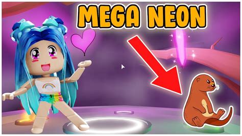 Consigo Mi Primera Mascota Mega Neon En Adopt Me Roblox Asombroso Youtube