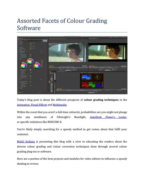 Assorted Facets of Colour Grading Software | Color grading software, Color grading, Color