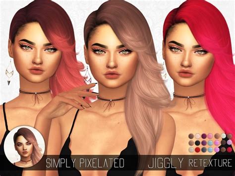 The Sims Resource Nightcrawler S Jiggly Hair Recolored By