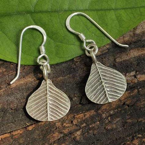 Lil Hill Tribe Leaf Earrings Earrings Silver Earrings Sterling