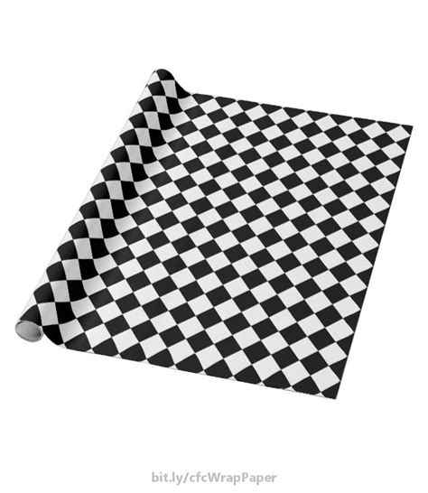 Black And White Diamonds Checkerboard Pattern Wrapping Paper Zazzle
