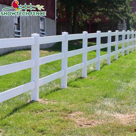 Uv Proof 3 Rails Farm Horse Vinyl Plastic Fencing China Pvc Fence And