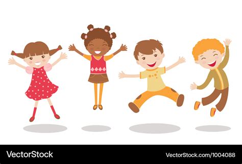 Kids Jumping Cartoon Images Free Download Vector Psd And