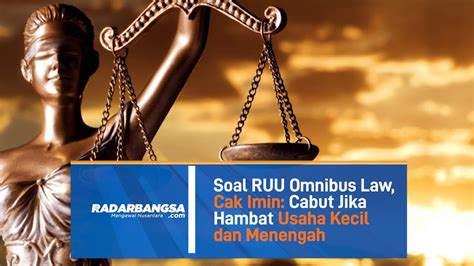 Soal Ruu Omnibus Law Cak Imin Cabut Jika Hambat Wirausaha Kecil Youtube