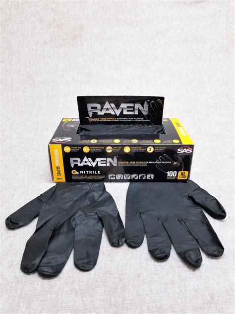 Raven Black Nitrile Gloves Extreme Coatings Inc