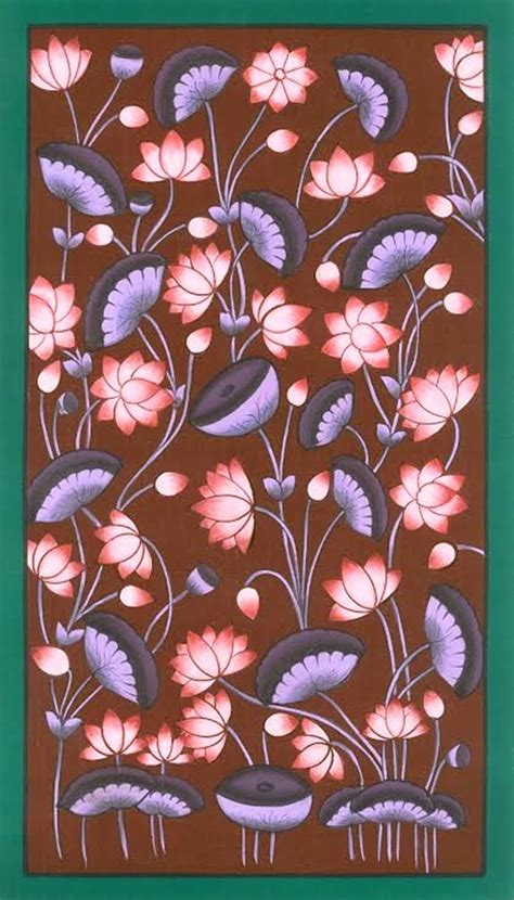 Pichwai Painting Of Kamal Talai Lotus Floral Handpainted On Etsy In