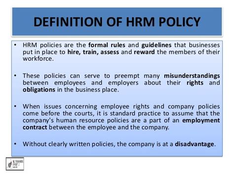 Writing And Implementing Hrm Policies