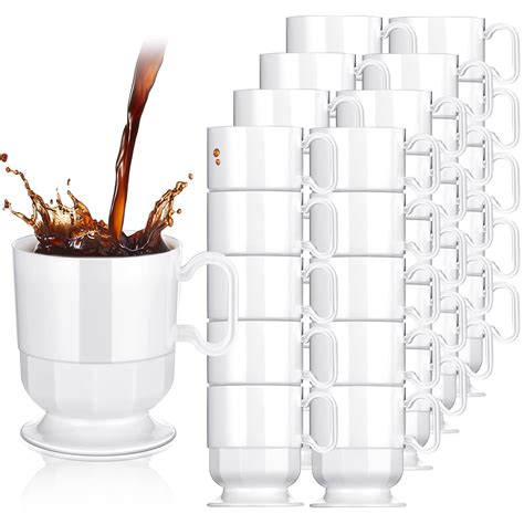Sieral Count Disposable Plastic Coffee Cups Elegant Clear Tea Cups
