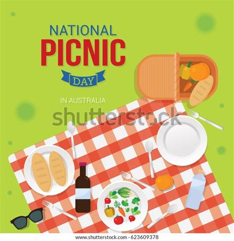 National Picnic Day Vector Illustration Suitable Stock Vector Royalty Free 623609378