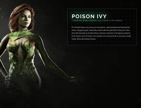 Poison Ivy Injustice 2 Character Portrait Dc