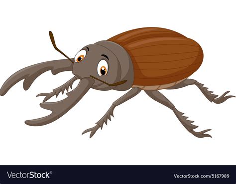 Cartoon Stag Beetle Royalty Free Vector Image Vectorstock