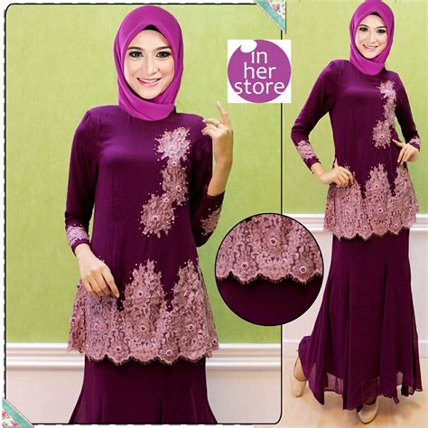 Baju kurung pahang, biru turquoise sold. Baju Kurung by In Her Store - Elsa Series Bahan : Chiffon ...