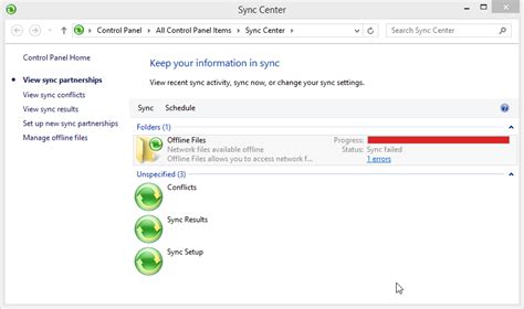 Windows Sync Center Errors Geoff Uvm