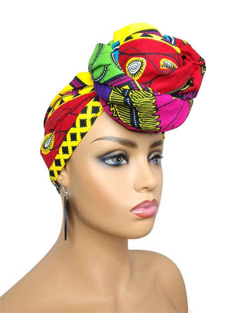 African Head Wraps For Women Multicolor Ankara Headwrap Etsy
