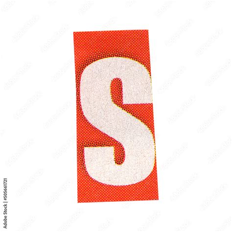 Letter S Magazine Cut Out Font Ransom Letter Isolated Collage